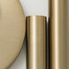 Dawson 2 Light 12.5 inch Antique Brass Sconce Wall Light in Golden Teak Hand Cut